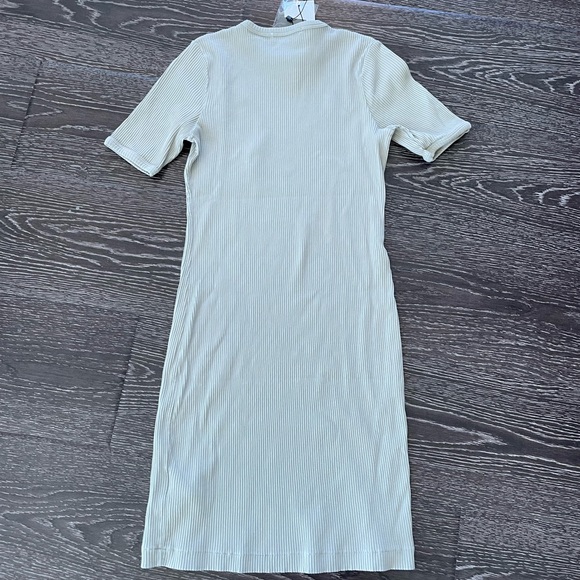 NWT JOHN ELLIOTT COTTON RIB DRESS SIZE SMALL OYSTER - Picture 5 of 5